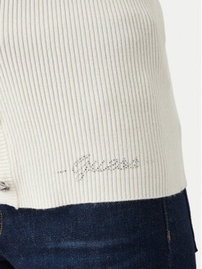 Guess Kardigan W6YR11 Z0950 Kremowy Slim Fit