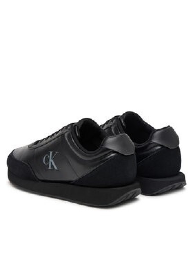 Calvin Klein Sneakersy Retro Runner Ess Lth-Sue HW0HW03248 Czarny