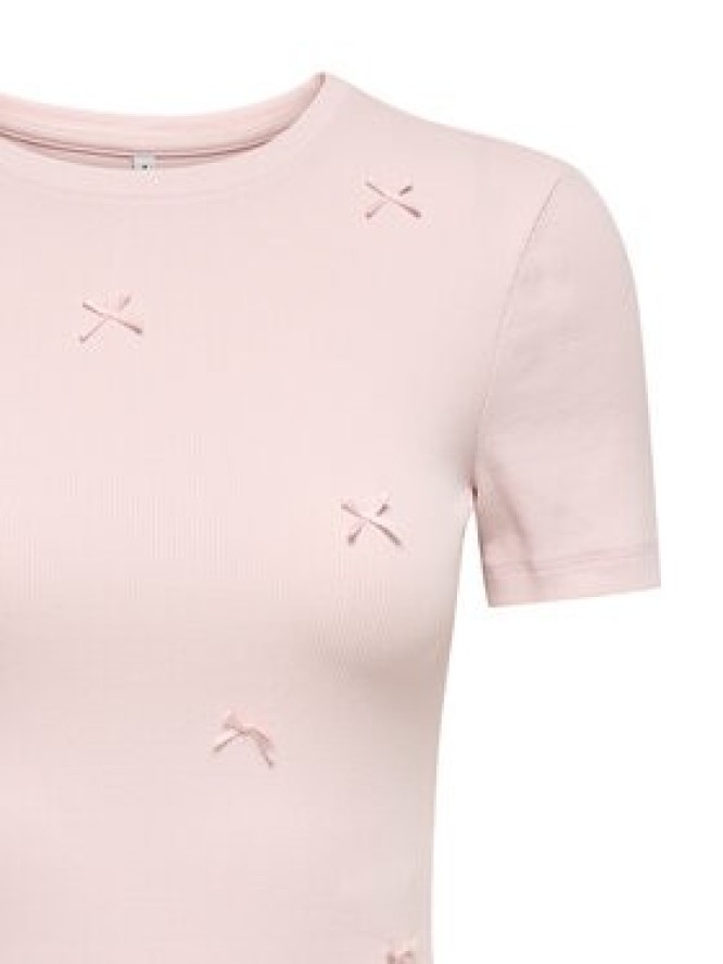 ONLY T-Shirt Femke 15369336 Różowy jasny Slim Fit