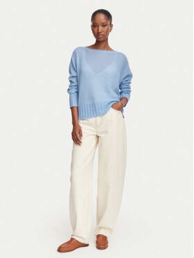 MAX&Co. Sweter Stampa 2626366091200 Niebieski jasny Oversize