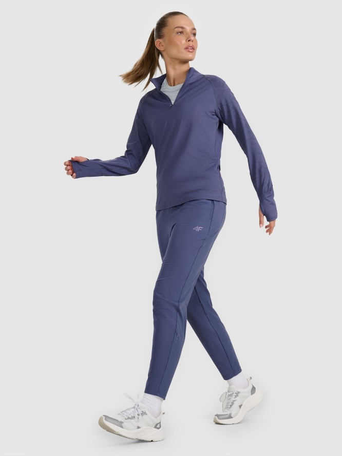 4F Bluza do biegania regular szybkoschnąca damska - granatowa XS