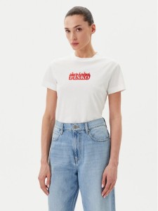 PINKO T-Shirt Trapani 105050 A2D6 Biały Regular Fit