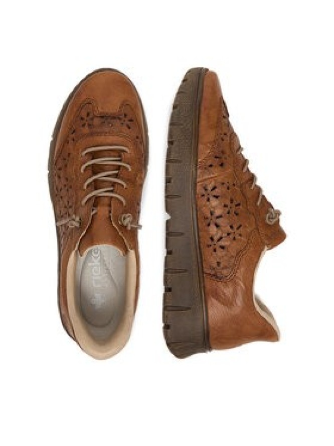 Rieker Półbuty N1358-22 Brązowy