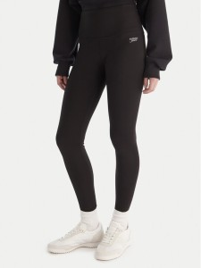Tommy Jeans Legginsy Silver Script DW0DW21830 Czarny Slim Fit