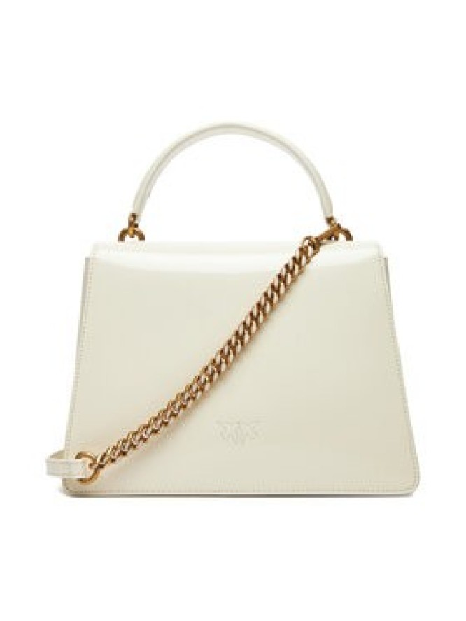 PINKO Torebka Love One Top Handle Classic Light PE 25 PLTT 100066 A1UV Biały