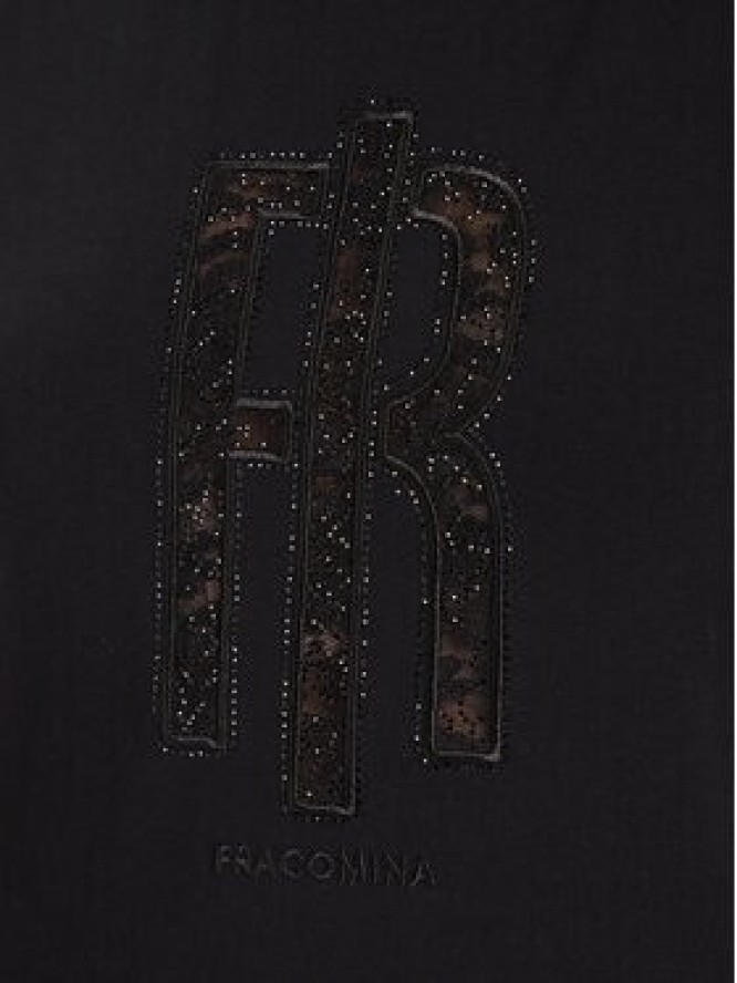 Fracomina T-Shirt FR25WT3059J401G1 Czarny Regular Fit