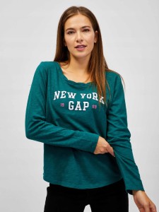 T-SHIRT DAMSKI KOSZULKA Z DŁUGIM RĘKAWEM GAP LONGSLEEVE BAWEŁNA 1