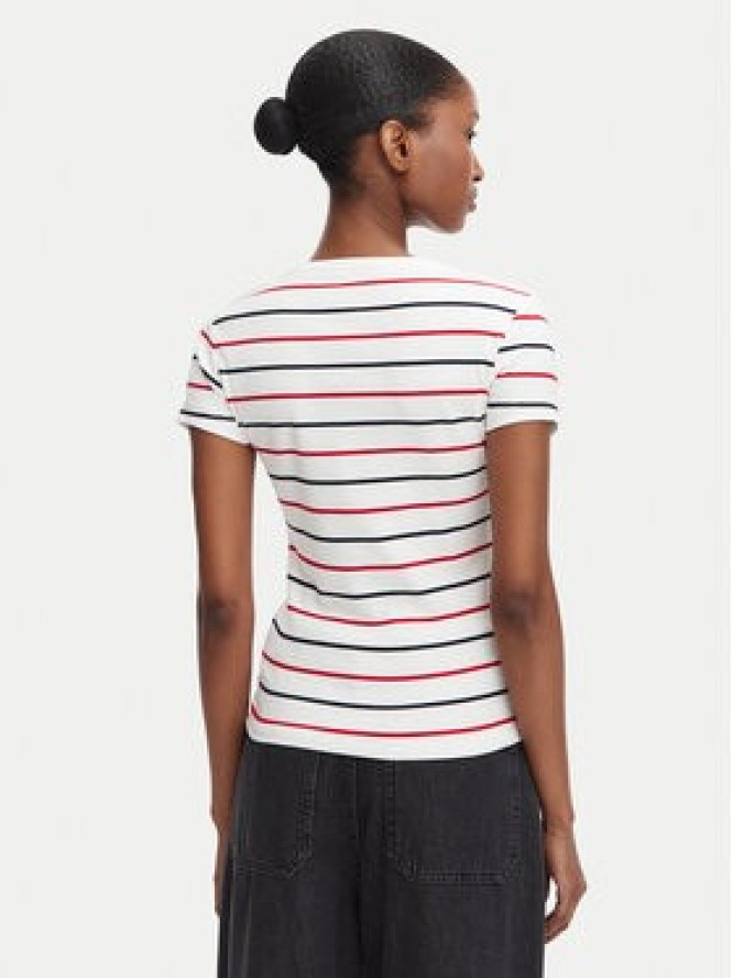 Tommy Jeans T-Shirt DW0DW17385 Biały Slim Fit