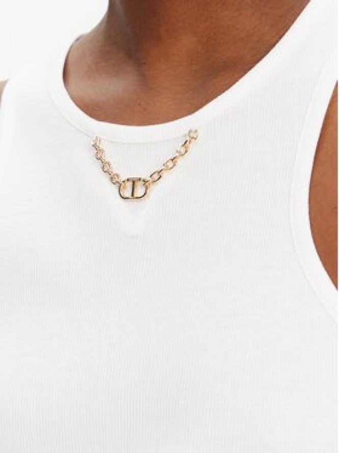 TWINSET Top 251TT2400 Biały Slim Fit