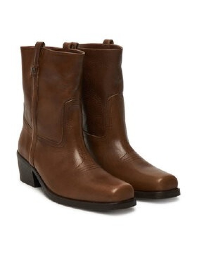 Weekend Max Mara Botki Ranch 2525796034600 Brązowy