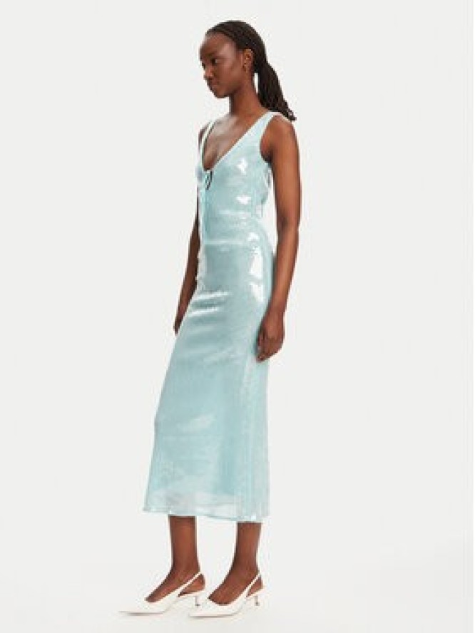 Bardot Sukienka koktajlowa Isha Sequin 59272DB Turkusowy Slim Fit