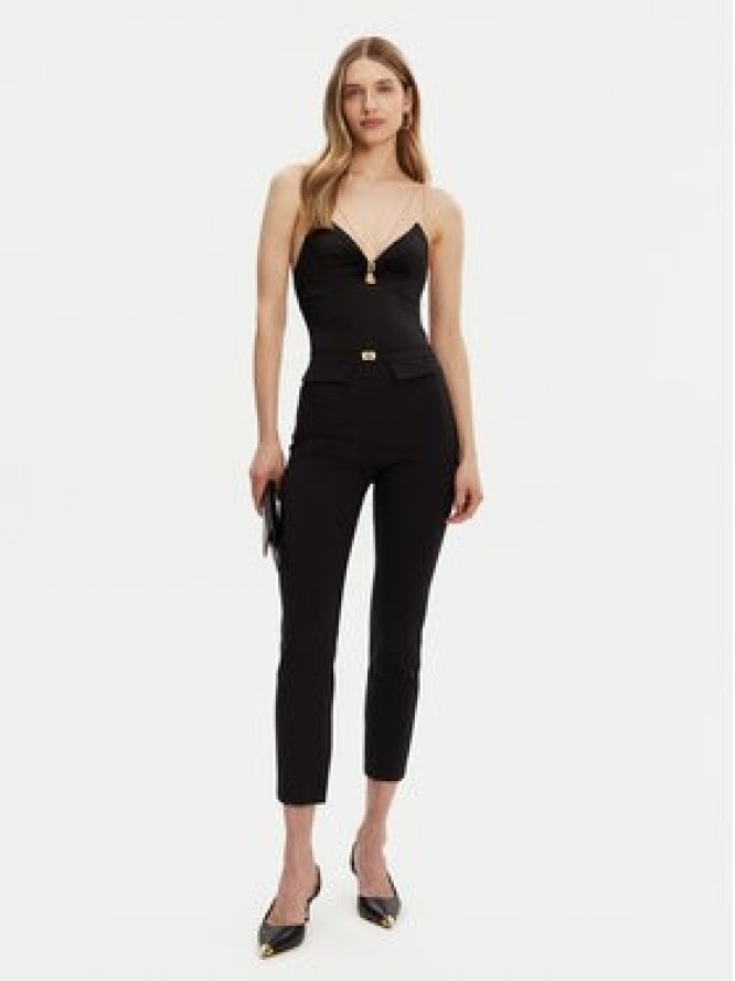 Elisabetta Franchi Spodnie materiałowe PA-077-51E2-V320 Czarny Regular Fit