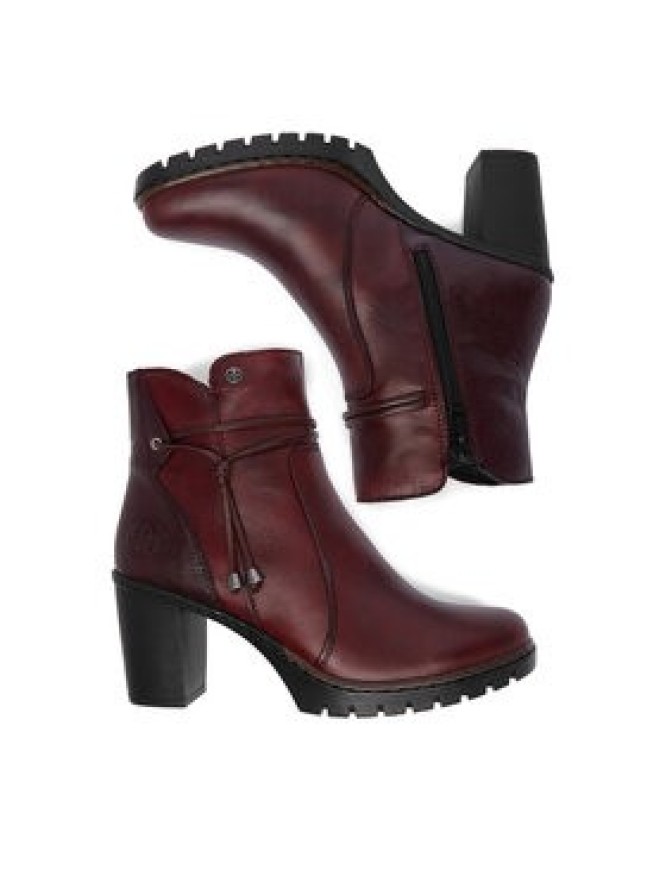 Rieker Botki CEO-Y2567-35 Bordowy