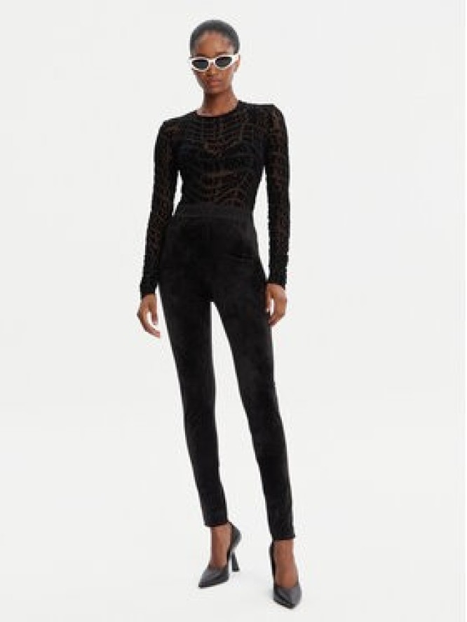 Versace Jeans Couture Legginsy 79HAC101 J0241 Czarny Slim Fit
