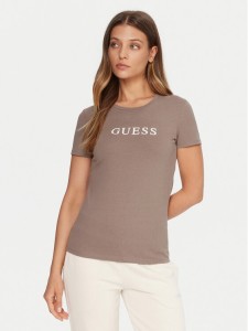Guess T-Shirt O5RI01 KBBU1 Beżowy Regular Fit