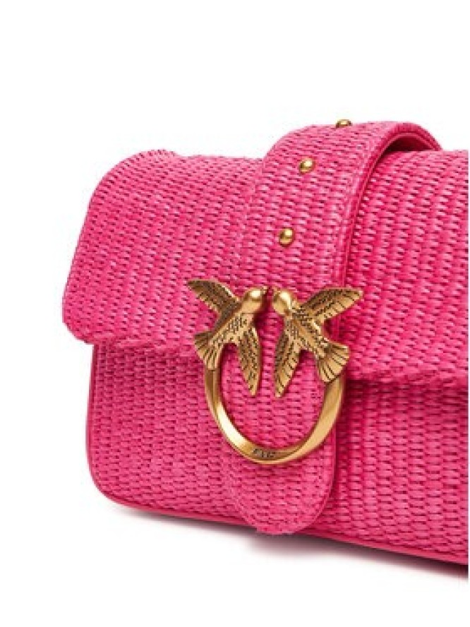 PINKO Torebka Love One Mini Slouchy Fl PE 25 PLTT 104340 A2CF Różowy