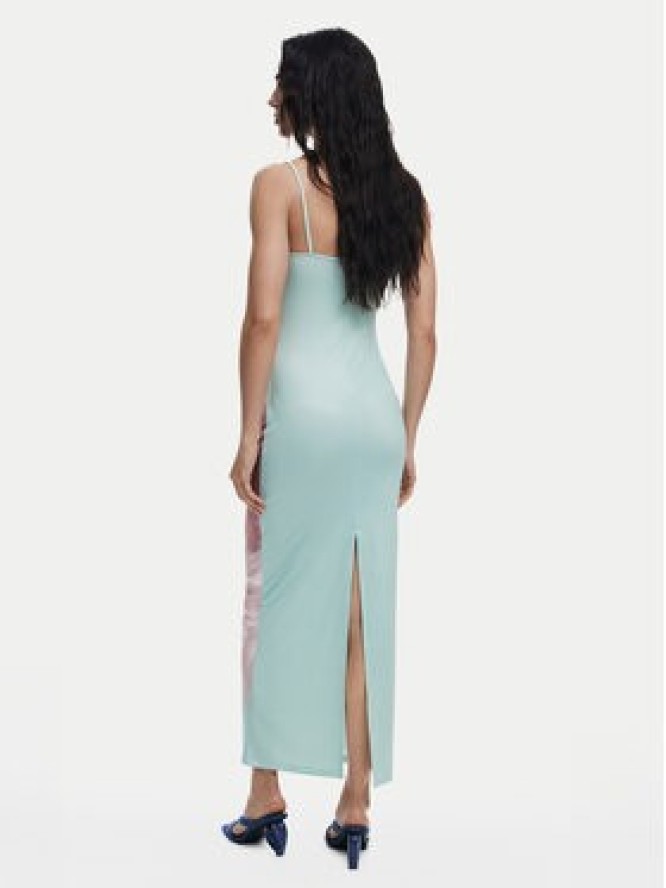 Desigual Sukienka letnia Lyon 25SWVK44 Turkusowy Regular Fit