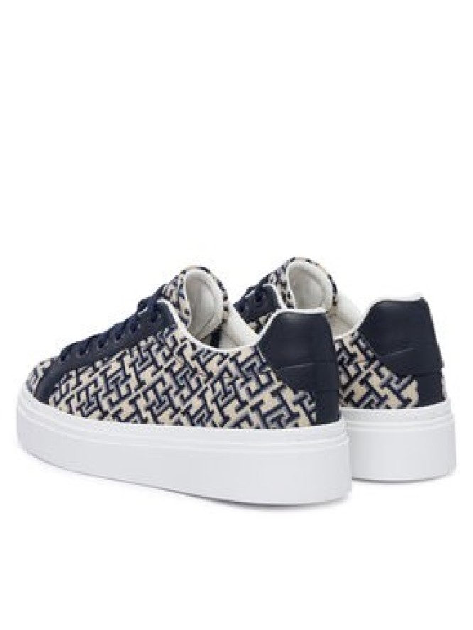 Tommy Hilfiger Sneakersy Chic Platform Monogram FW0FW09398 Beżowy