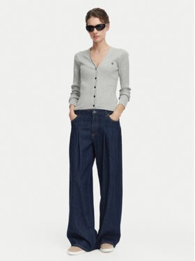 Calvin Klein Jeans Kardigan LV047G339G Szary jasny Slim Fit