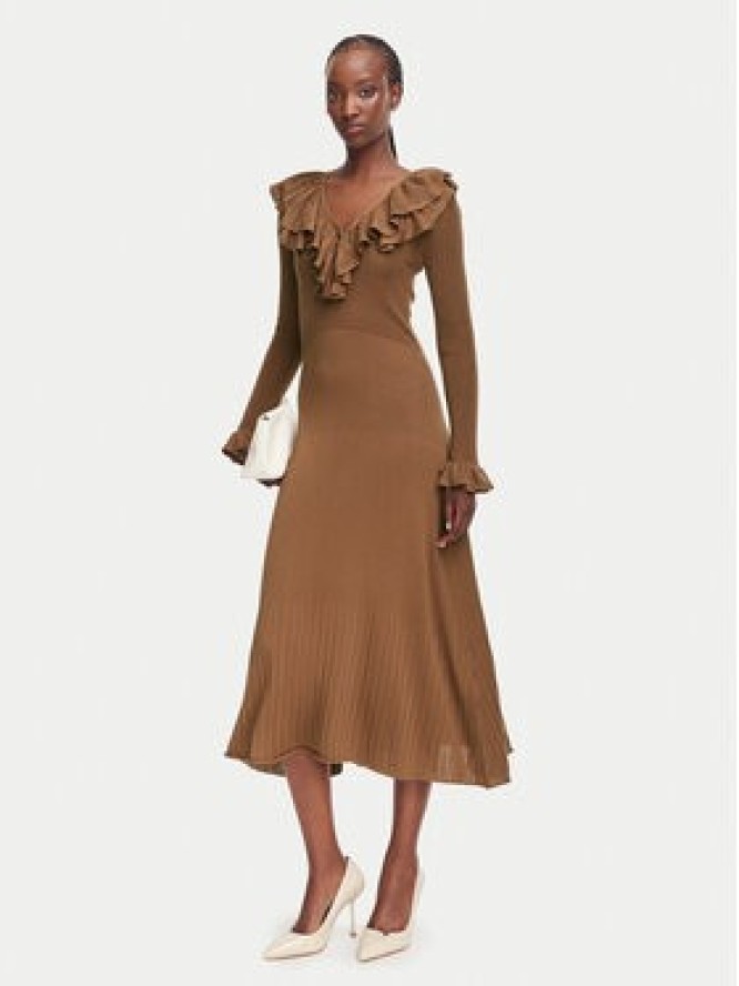Marella Sukienka dzianinowa Slatino 2623326034 Brązowy Regular Fit