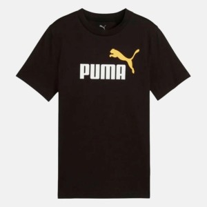 Puma ESS 2 Color koszulka junior unisex czarna z logo.