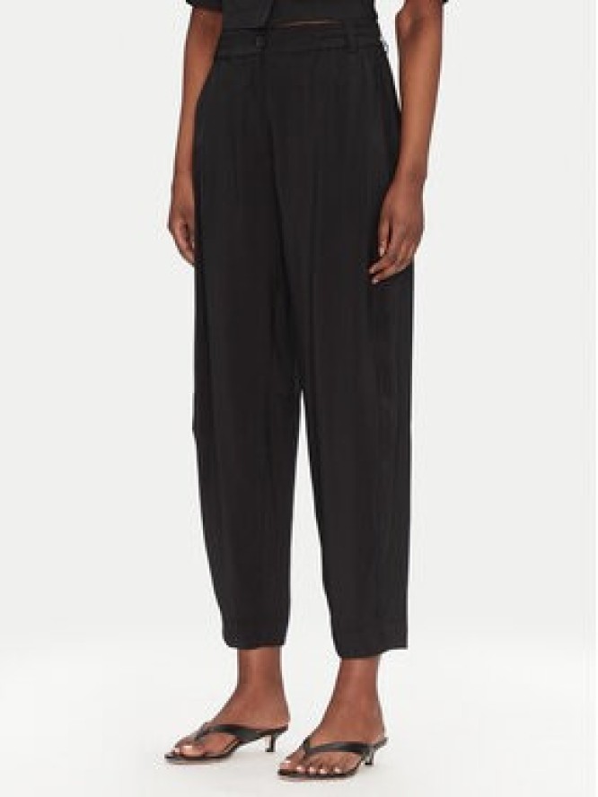 ACCESS FASHION Spodnie materiałowe 53-5112-405 Czarny Regular Fit