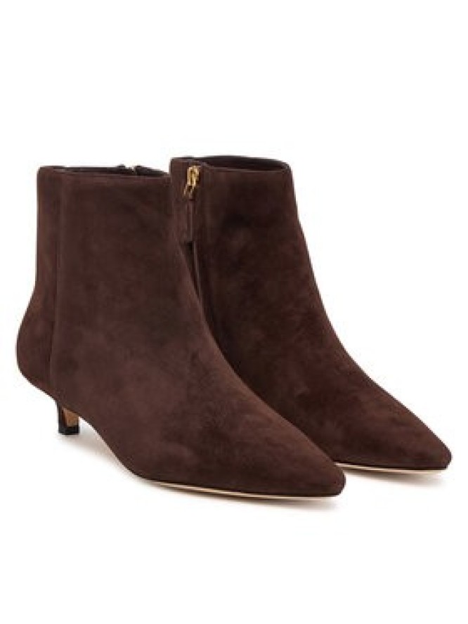 LAUREN RALPH LAUREN Botki Frncsa Bt Hl Bo Bte 802P15722002 Brązowy