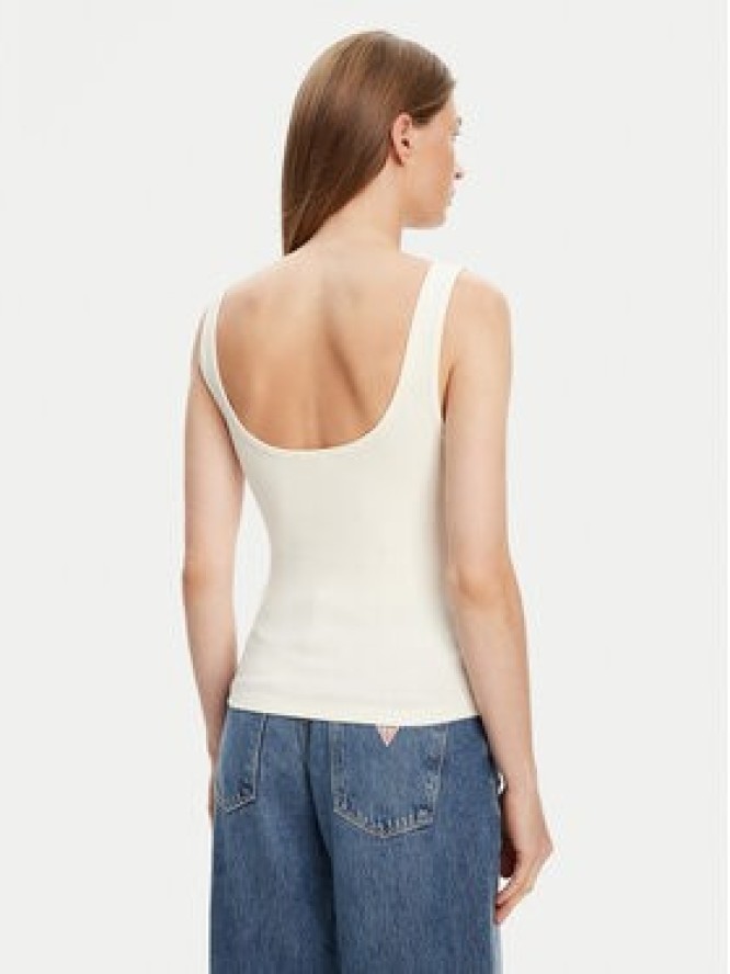 Guess Jeans Top W5YP35 KA0H1 Écru Regular Fit