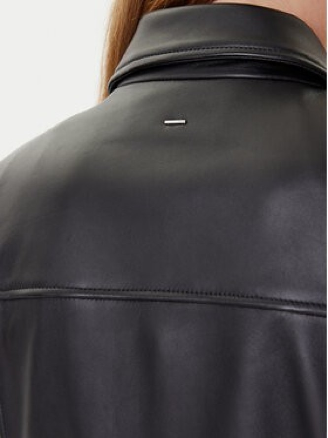 BOSS Kurtka skórzana Sayuri 50548471 Czarny Regular Fit
