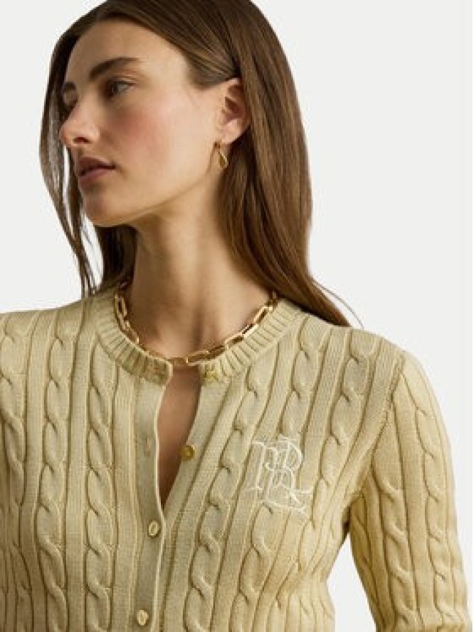 LAUREN RALPH LAUREN Kardigan Cable 200P14040501 Beżowy Regular Fit