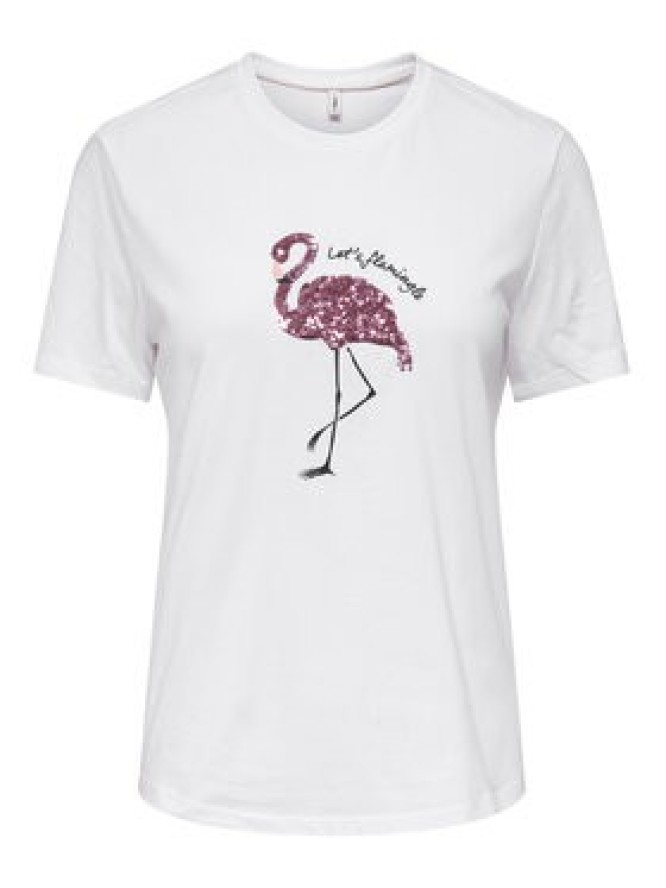 ONLY T-Shirt Kita 15367568 Biały Regular Fit