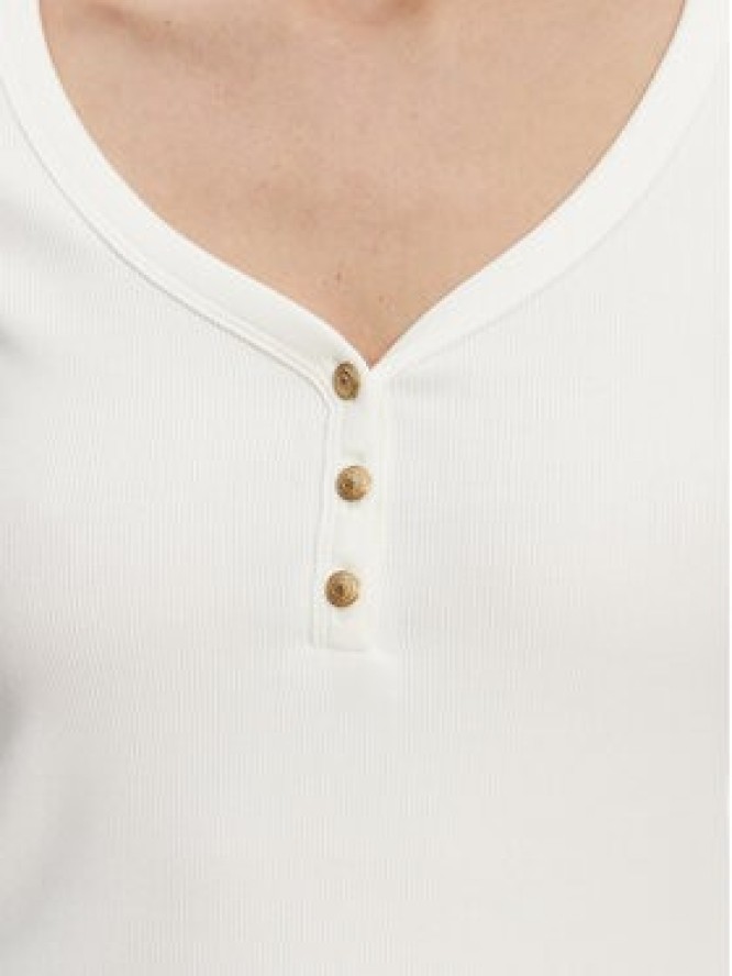 Tommy Hilfiger Bluzka Henley WW0WW43905 Biały Slim Fit