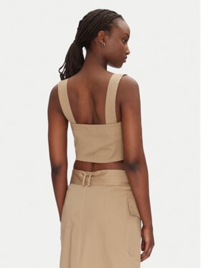 ACCESS FASHION Top 53-2216-502 Beżowy Slim Fit