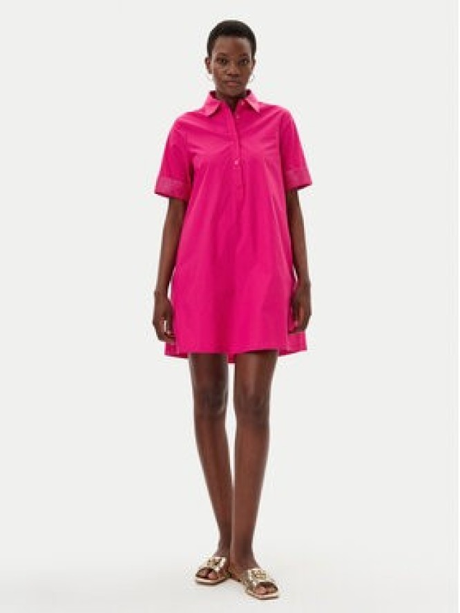 LOLA CASADEMUNT Sukienka koszulowa LS2516065 Różowy Regular Fit