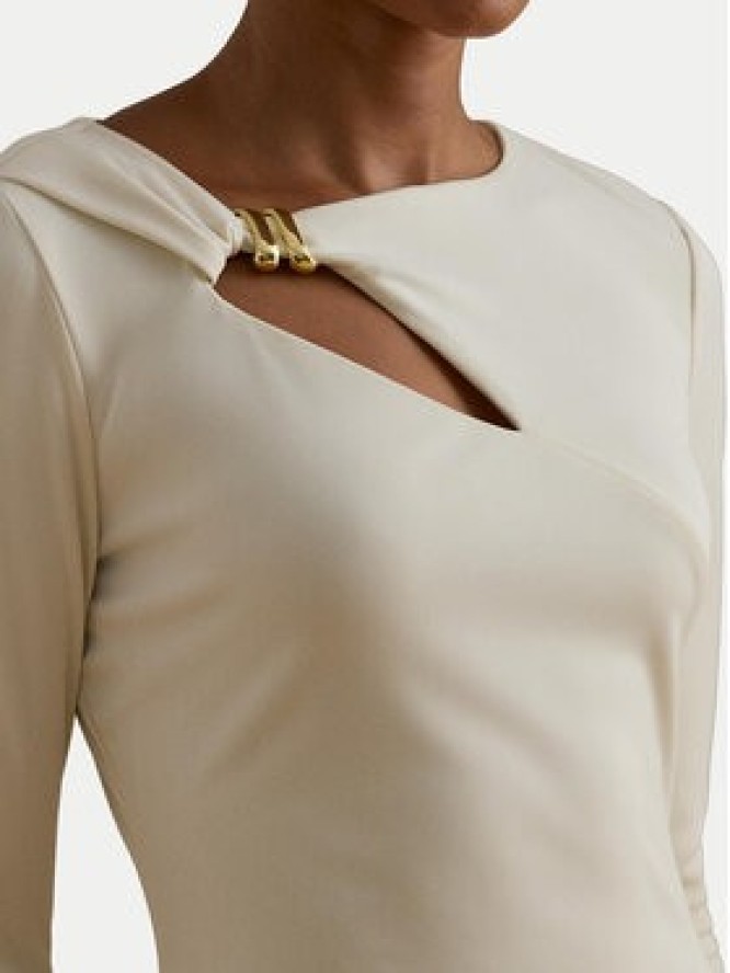 LAUREN RALPH LAUREN Sukienka wieczorowa 253P03589002 Écru Slim Fit