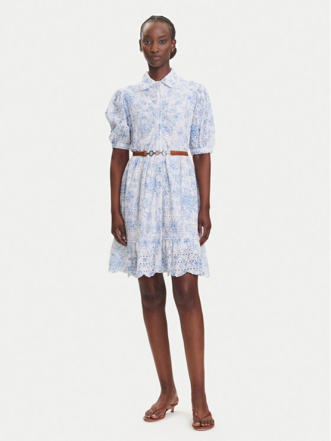 Fracomina Sukienka koszulowa FR25SD1010W404R8 Niebieski Regular Fit