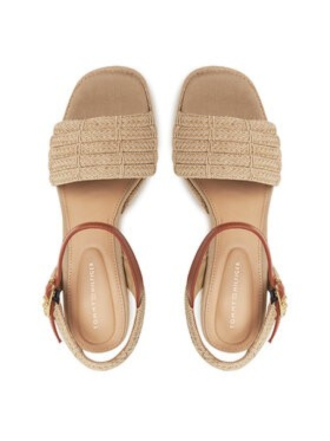 Tommy Hilfiger Espadryle Rope Heel Platform Sandal FW0FW08425 Beżowy