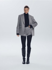 Marynarka z wiskozą - jasnoszary