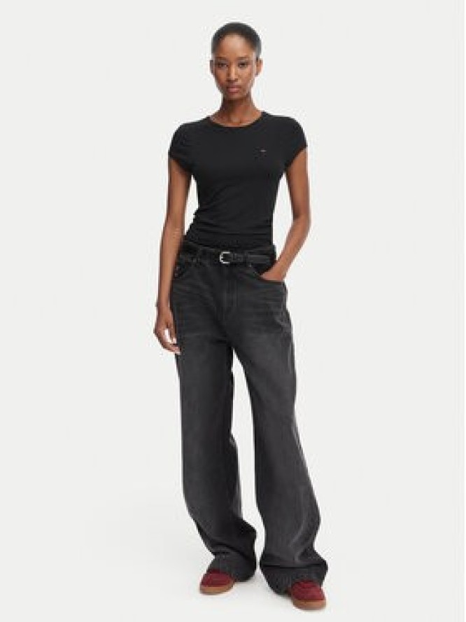 Tommy Jeans T-Shirt Draped DW0DW22802 Czarny Slim Fit