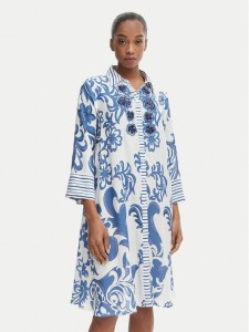 Iconique Sukienka koszulowa Romina IC26-037 Niebieski Regular Fit