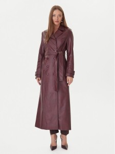 Bardot Płaszcz przejściowy 59899JB4 Bordowy Regular Fit