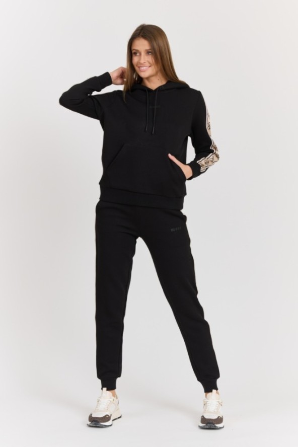 GUESS Czarna damska bluza Carla Hooded, Rozmiar XL