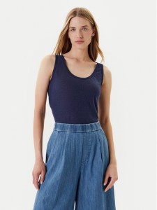 United Colors Of Benetton Top 37UJE8398 Granatowy Regular Fit