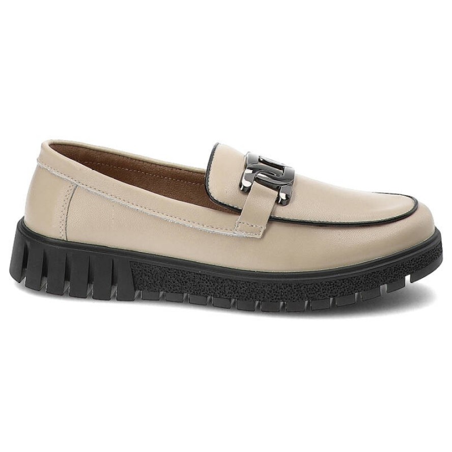 Beżowe Półbuty Filippo Wygodne Obuwie Damskie