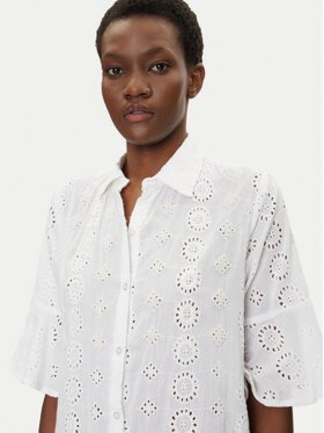 Iconique Sukienka koszulowa IC25-006 Biały Regular Fit