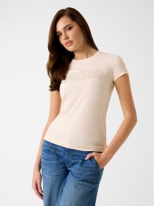 Guess T-Shirt 172699 Beżowy Classic Fit