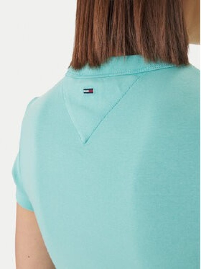 Tommy Jeans T-Shirt DW0DW22302 Zielony Slim Fit