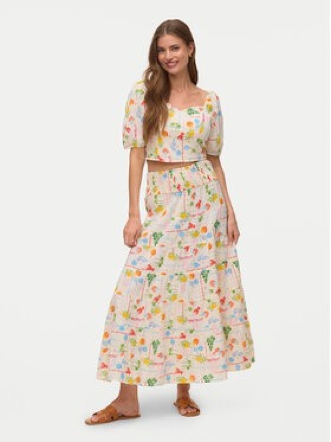 Vero Moda Bluzka Elena 10351014 Beżowy jasny Regular Fit