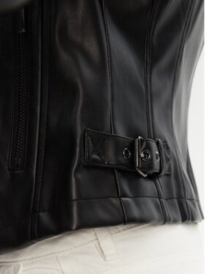 French Connection Kurtka z imitacji skóry 75BZ7 Czarny Regular Fit