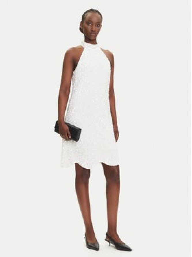 YAS Sukienka koktajlowa Mira 26037830 Écru Regular Fit